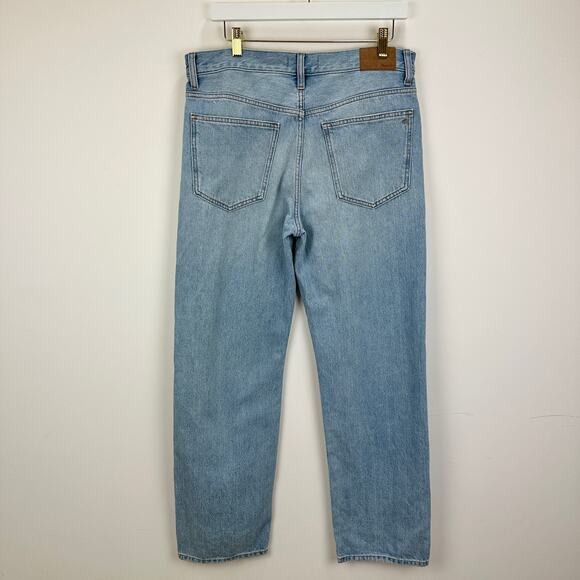 Madewell Low Slung Straight Jeans Sevilla Wash Blue Straight Slouchy US 28 NWT - Picture 14 of 14